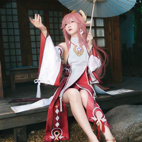 fe galvao cosplay|Yae Miko from Genshin Impact